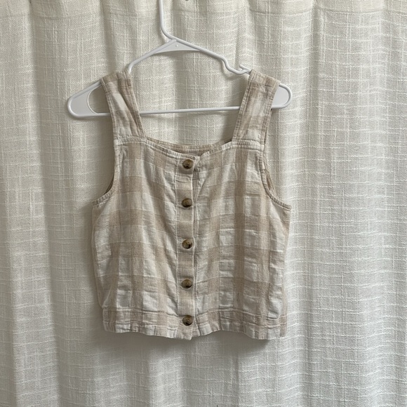 Linen Crop Top - Picture 2 of 4